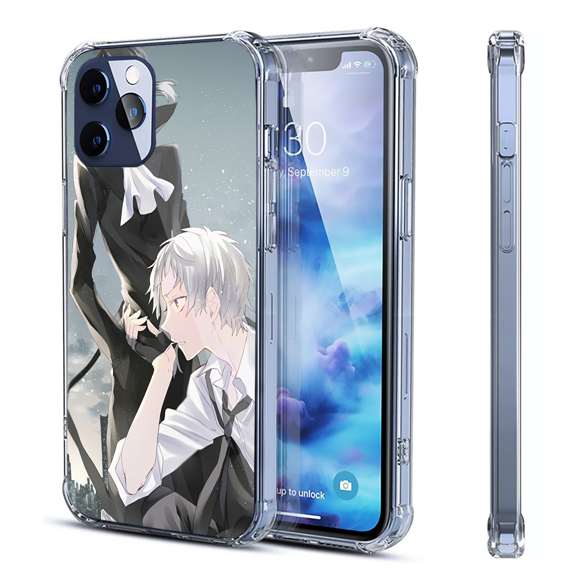 （画像用） 文豪ストレイドッグス Bungo Stray Dogs 【iPhone 12シリーズ対応】透明スマホケース（クリアソフトケース）